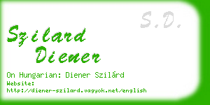 szilard diener business card